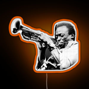 miles davis RGB neon sign orange