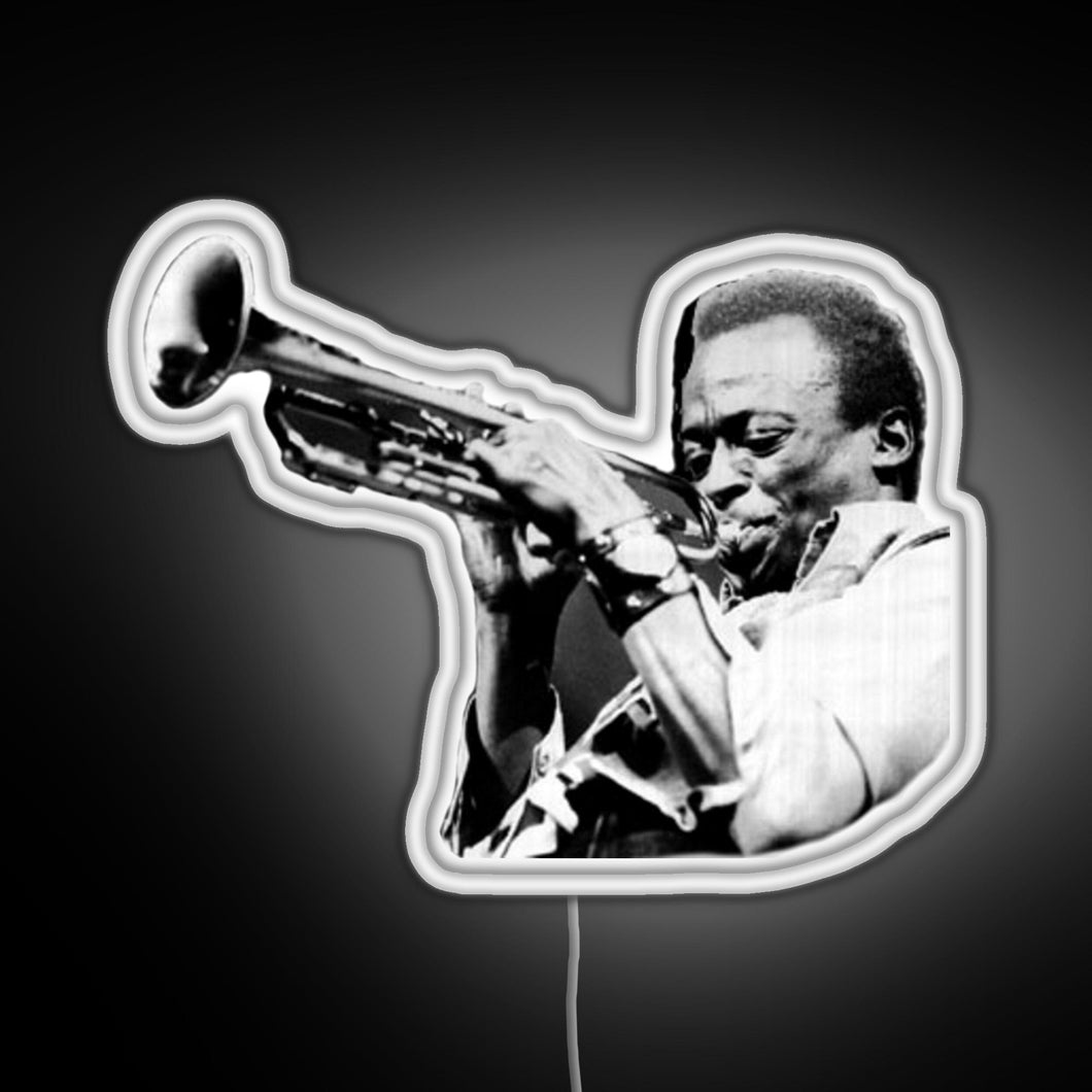 miles davis RGB neon sign white 