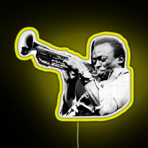 miles davis RGB neon sign yellow