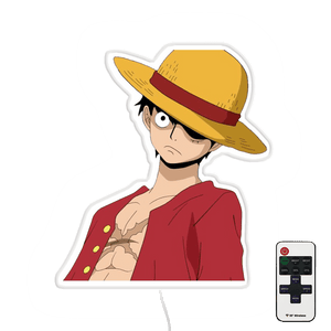 Luffy poster neon