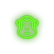 Charger l&#39;image dans la galerie, green monkey led animal ape cartoon fauna herbivore monkey zoo neon factory