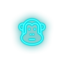 Charger l&#39;image dans la galerie, ice_blue monkey led animal ape cartoon fauna herbivore monkey zoo neon factory