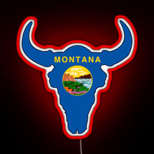 Charger l&#39;image dans la galerie, Montana Bison RGB neon sign red