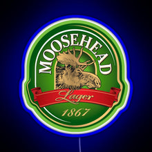 Charger l&#39;image dans la galerie, Moosehead Beer American pale ale RGB neon sign blue