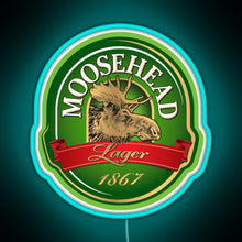 Charger l&#39;image dans la galerie, Moosehead Beer American pale ale RGB neon sign lightblue 