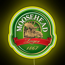 Charger l&#39;image dans la galerie, Moosehead Beer American pale ale RGB neon sign yellow