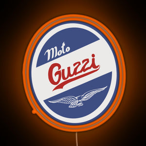 Moto guzzi RGB neon sign orange