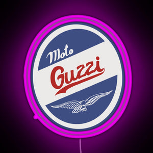 Moto guzzi RGB neon sign  pink