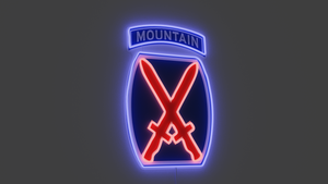 10th mountain division wall lights made with led