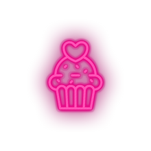Charger l&#39;image dans la galerie, pink muffin led cake dessert love muffin relationship romance valentine day neon factory