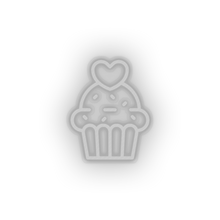 Charger l&#39;image dans la galerie, white muffin led cake dessert love muffin relationship romance valentine day neon factory