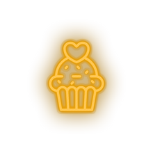 Charger l&#39;image dans la galerie, warm_white muffin led cake dessert love muffin relationship romance valentine day neon factory