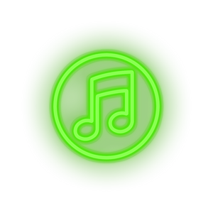 green music social network brand logo led neon factory