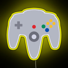 Charger l&#39;image dans la galerie, N64 controller RGB neon sign yellow