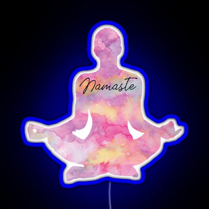 Namaste RGB neon sign blue