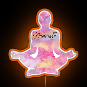 Namaste RGB neon sign orange