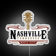 Charger l&#39;image dans la galerie, Nashville Tennessee Music City USA America Gift RGB neon sign white 