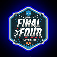 Charger l&#39;image dans la galerie, NCAA Men s Final Four 2023 Houston Basketball RGB neon sign blue