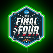 Charger l&#39;image dans la galerie, NCAA Men s Final Four 2023 Houston Basketball RGB neon sign green