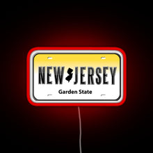 Charger l&#39;image dans la galerie, New Jersey License Plate RGB neon sign red