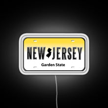 Charger l&#39;image dans la galerie, New Jersey License Plate RGB neon sign white 