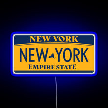 Charger l&#39;image dans la galerie, New York License Plate Sticker RGB neon sign blue
