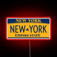 Charger l&#39;image dans la galerie, New York License Plate Sticker RGB neon sign red
