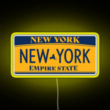 Charger l&#39;image dans la galerie, New York License Plate Sticker RGB neon sign yellow
