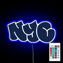 Charger l&#39;image dans la galerie, NYC New York City Graffiti Sticker RGB neon sign remote