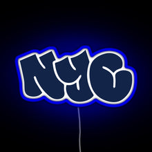 Charger l&#39;image dans la galerie, NYC New York City Graffiti Sticker RGB neon sign blue