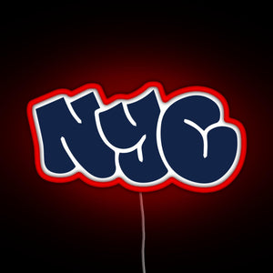 NYC New York City Graffiti Sticker RGB neon sign red