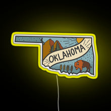 Charger l&#39;image dans la galerie, Oklahoma RGB neon sign yellow