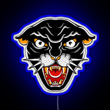 Charger l&#39;image dans la galerie, Old school Kitty cat Orange and black RGB neon sign blue
