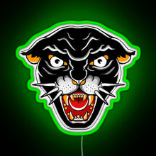 Charger l&#39;image dans la galerie, Old school Kitty cat Orange and black RGB neon sign green