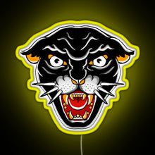 Charger l&#39;image dans la galerie, Old school Kitty cat Orange and black RGB neon sign yellow