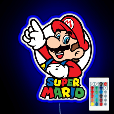 Oldskul Game mx77 Mario RGB neon sign remote