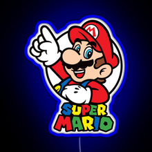 Charger l&#39;image dans la galerie, Oldskul Game mx77 Mario RGB neon sign blue