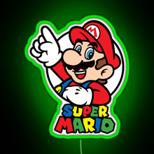 Charger l&#39;image dans la galerie, Oldskul Game mx77 Mario RGB neon sign green