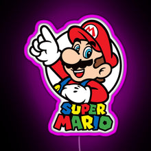 Charger l&#39;image dans la galerie, Oldskul Game mx77 Mario RGB neon sign  pink