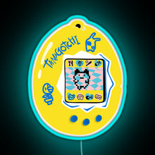 Charger l&#39;image dans la galerie, Original Tamagotchi Yellow with Blue RGB neon sign lightblue 