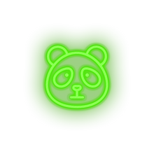 Charger l&#39;image dans la galerie, green panda led animal bear cartoon fauna herbivore panda zoo neon factory
