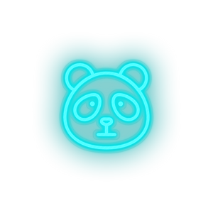 ice_blue panda led animal bear cartoon fauna herbivore panda zoo neon factory