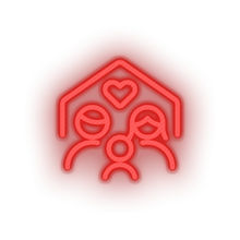 Charger l&#39;image dans la galerie, red parent family person human house children home parents child heart kid baby led neon factory