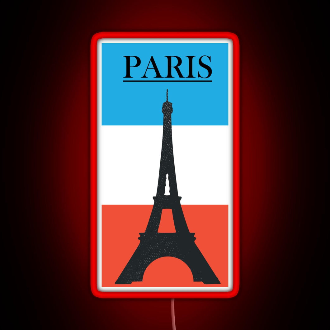 Paris RGB neon sign red