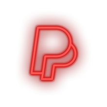 Charger l&#39;image dans la galerie, red paypal social network brand logo led neon factory
