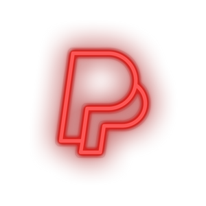red paypal social network brand logo led neon factory