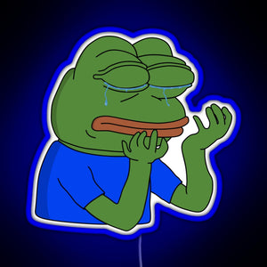 PepeHands RGB neon sign blue