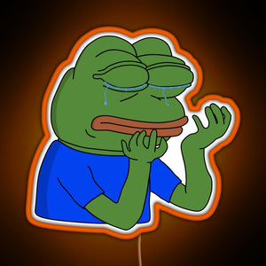 PepeHands RGB neon sign orange