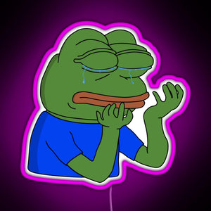 PepeHands RGB neon sign  pink