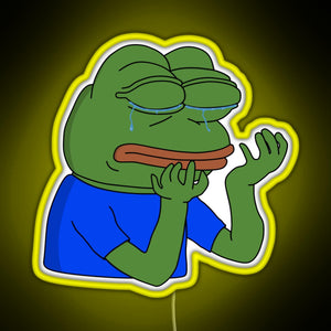PepeHands RGB neon sign yellow